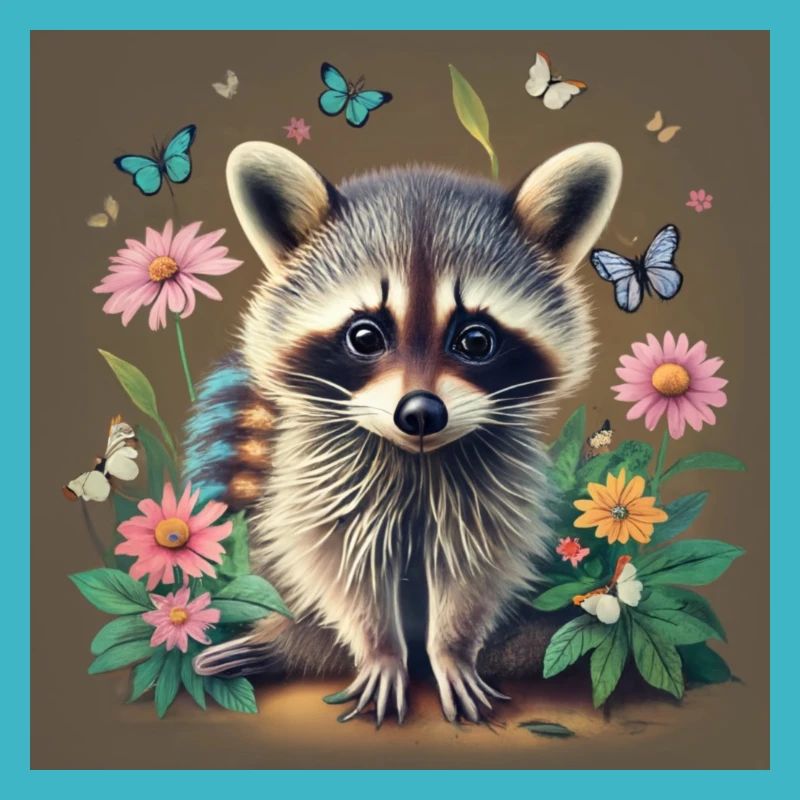 Fuchs mit Blumen