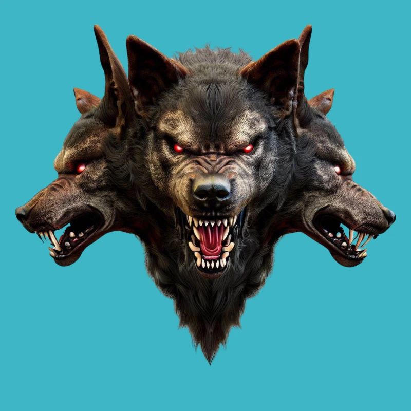 Wolf Devil Heads Evil Creepy Werewolf