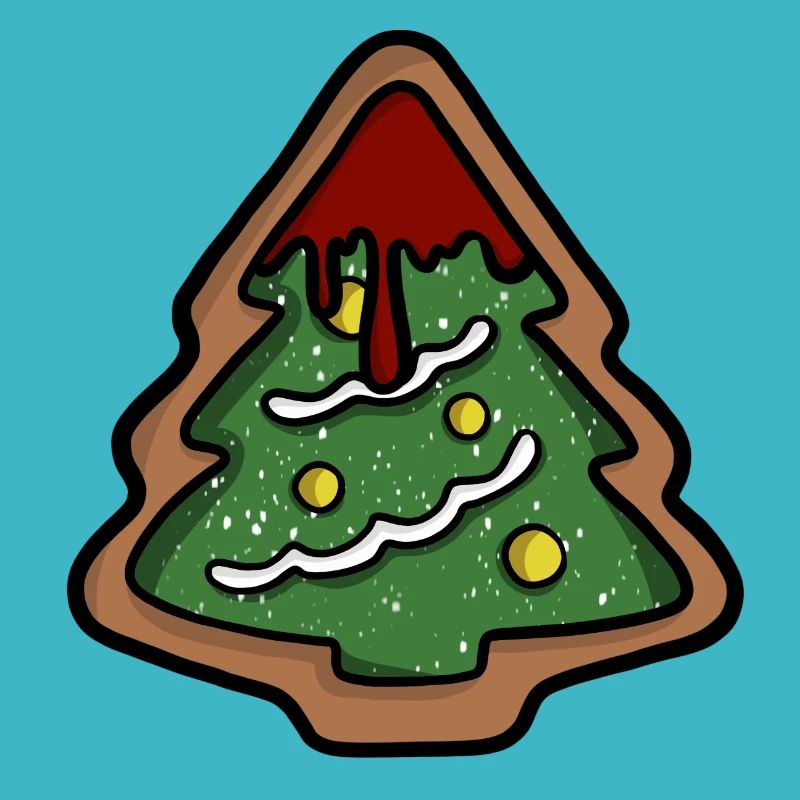 blutiges Weihnachtsbaum Plätzchen