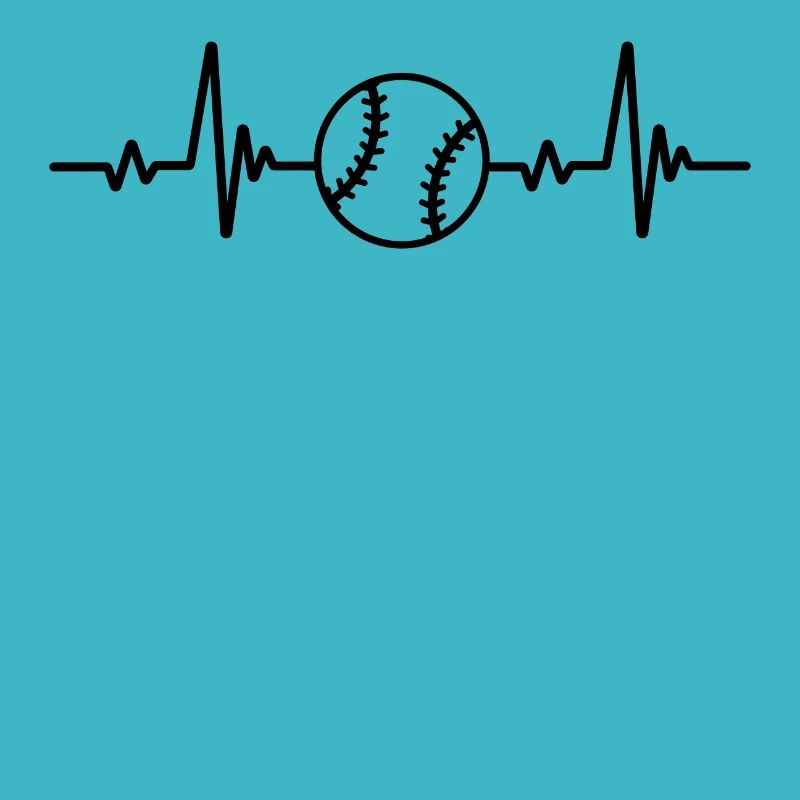 Baseball Herzschlag Baseball Geschenkidee