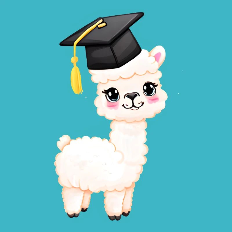 Bachelor Alpaka Absolvent Schulabschluss Studium