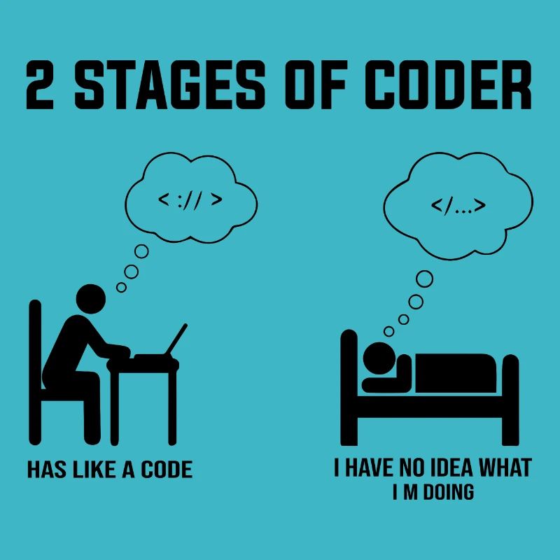 2 étapes du codeur - Idée cadeau Codage de code d’humour