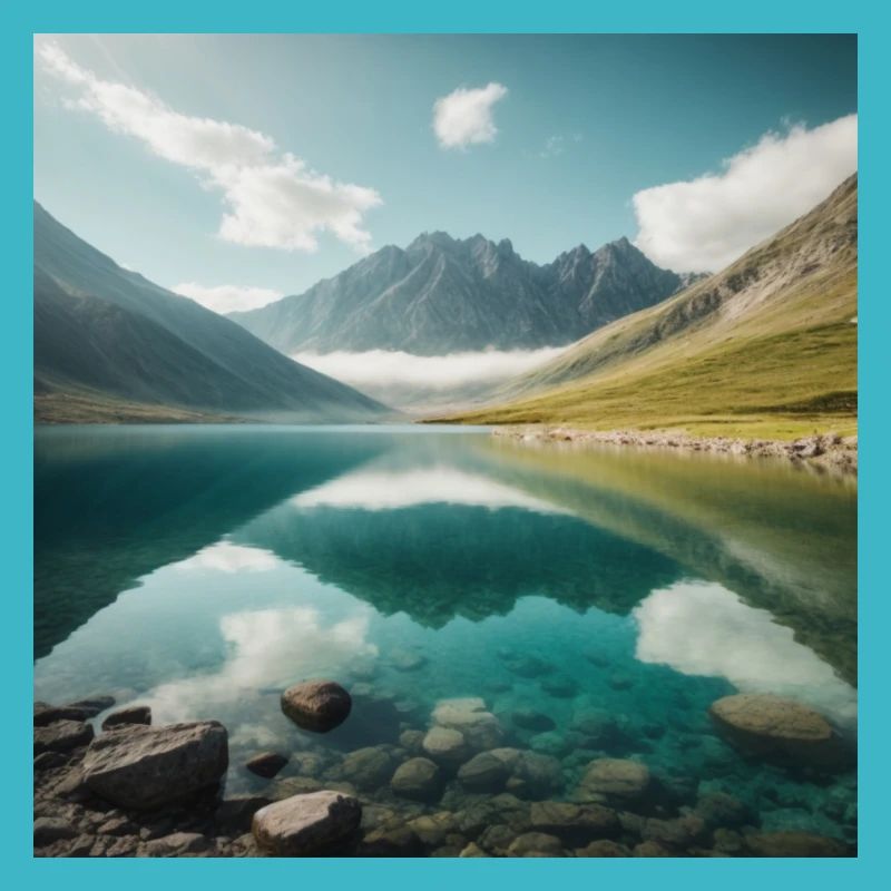 Bergsee mit wunderschöner Reflektion
