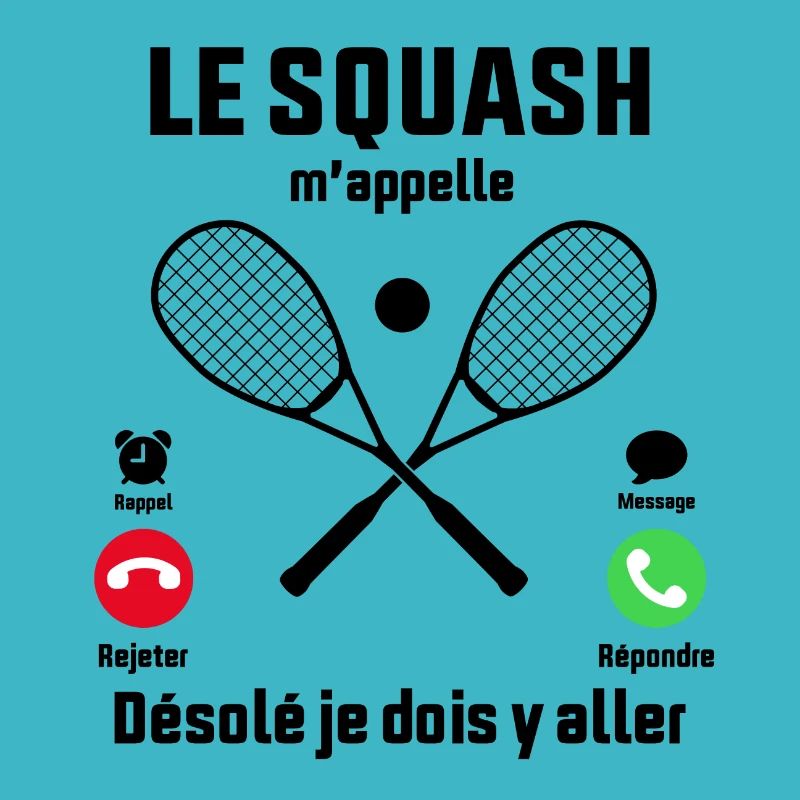 Le Squash m'appelle idée cadeau Squash