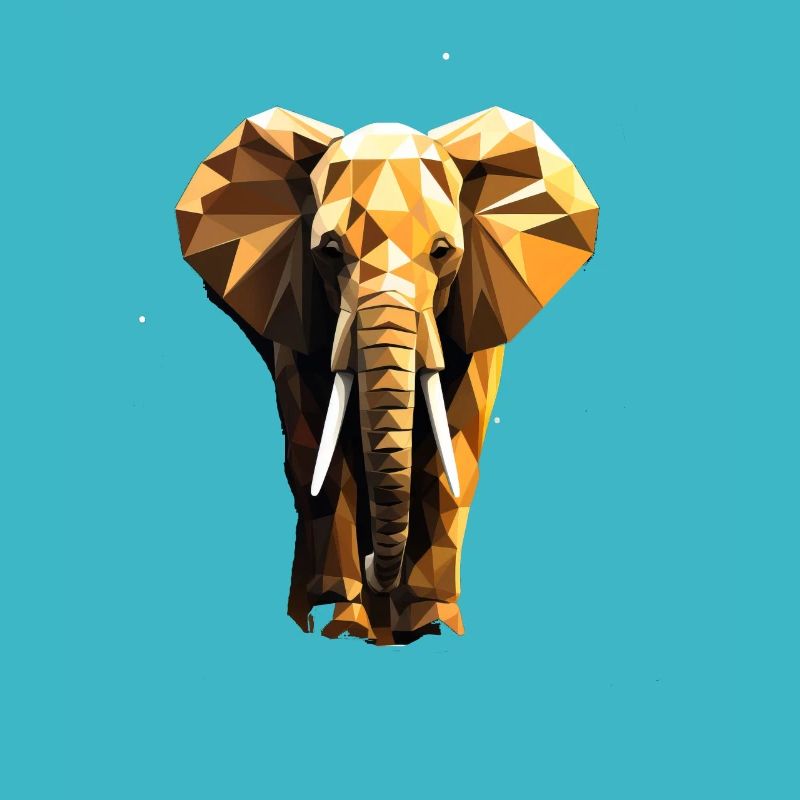 Éléphant de style géométrique