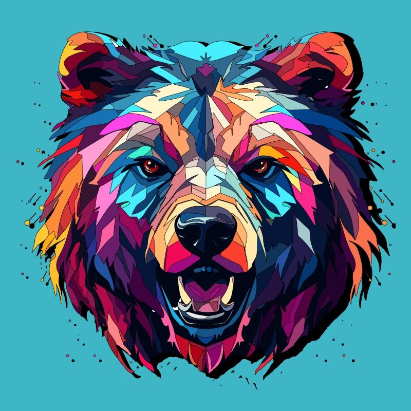 Conception abstraite de l’ours - Impression d’ours