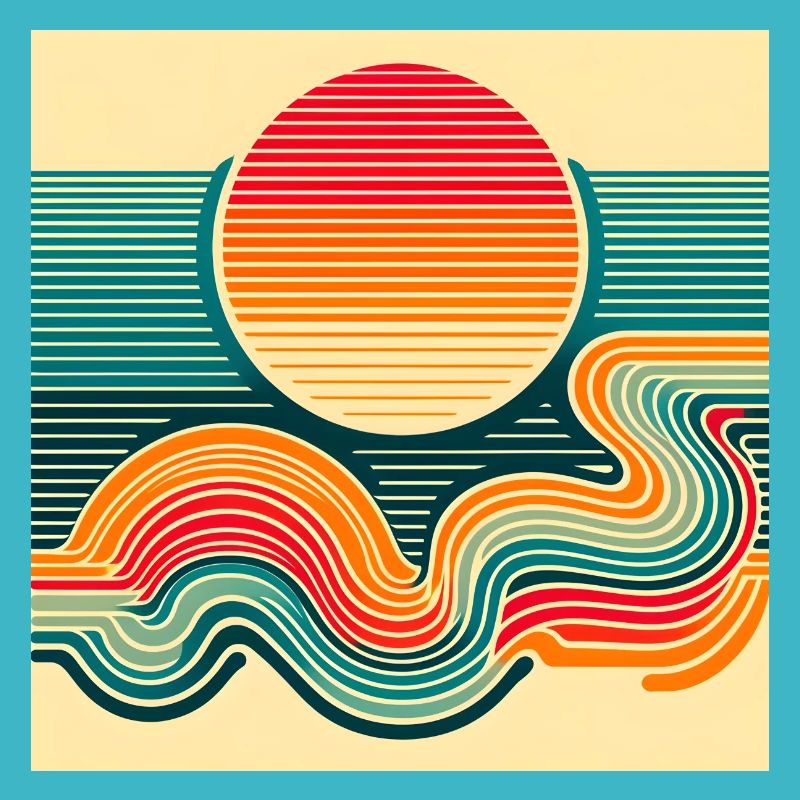 Coucher de soleil rétro 2