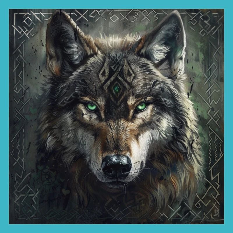 Wikinger Wolf Odins Wölfe Geri & Freki Valhalla