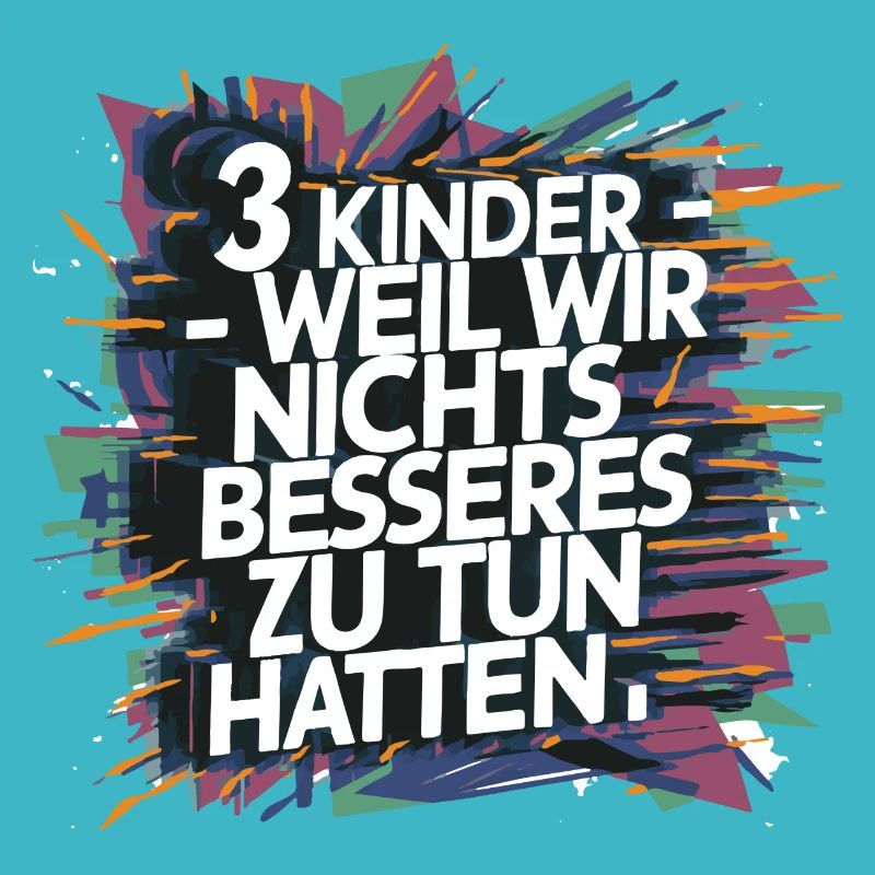 Geschenk Geburt drittes Kind drei kinder Humor
