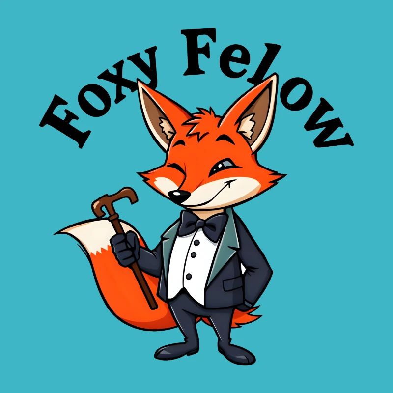 Playful Fox in Bowtie & Suit