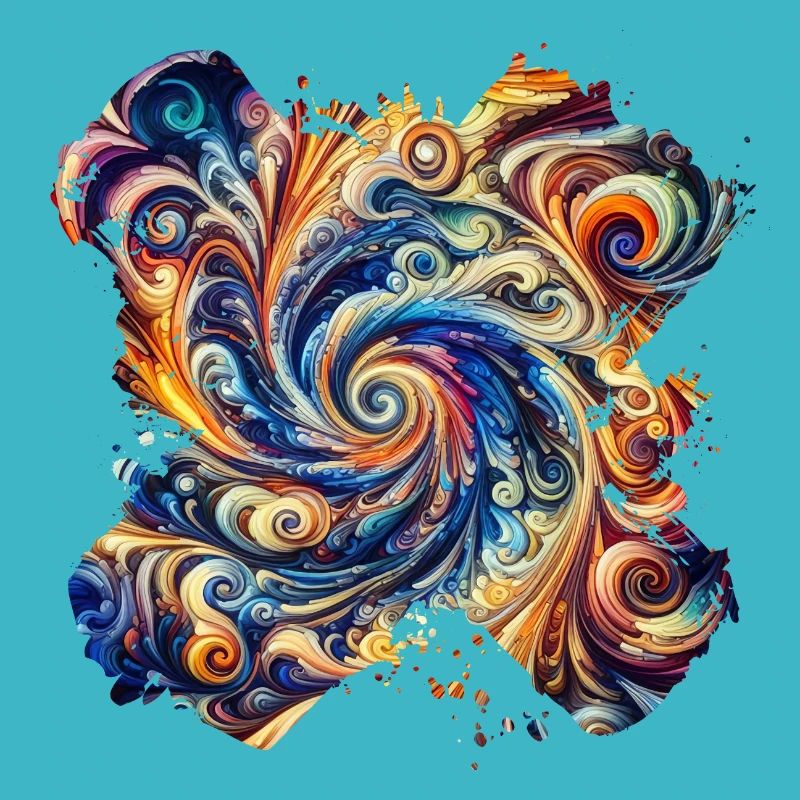 Vibrant Abstract Swirl