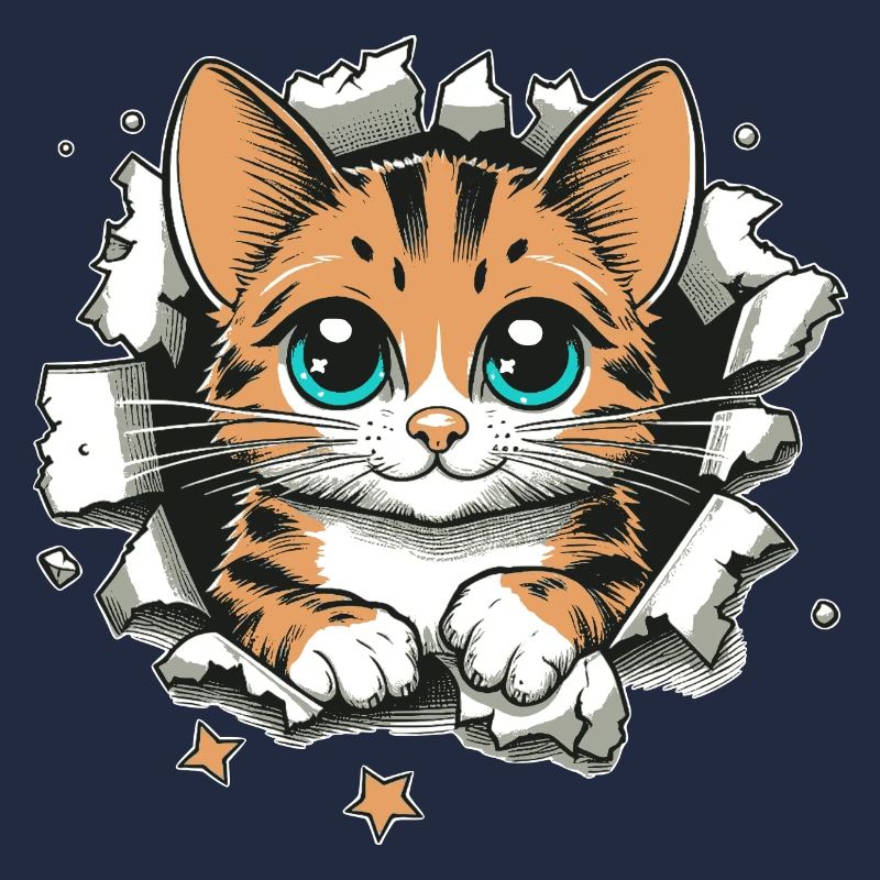 Niedliche Katze zerissen