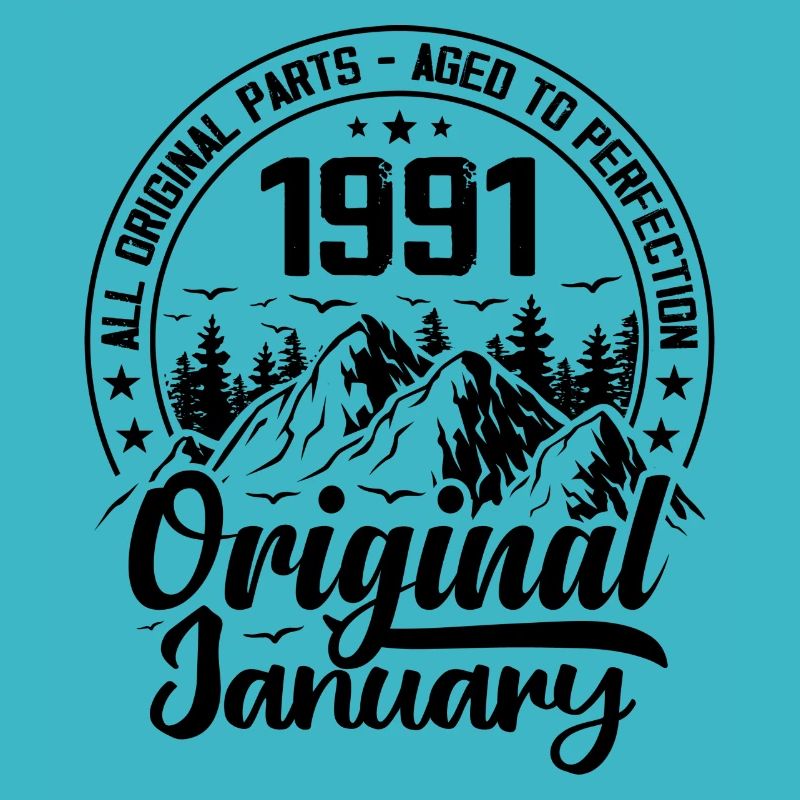 1991 Januar Original 33 Jahre altes Geburtstagsgeschenk