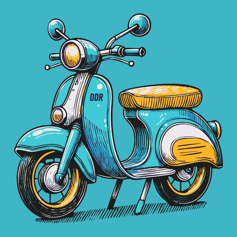 Mobylette de la RDA – Charme vintage dans un style rétro