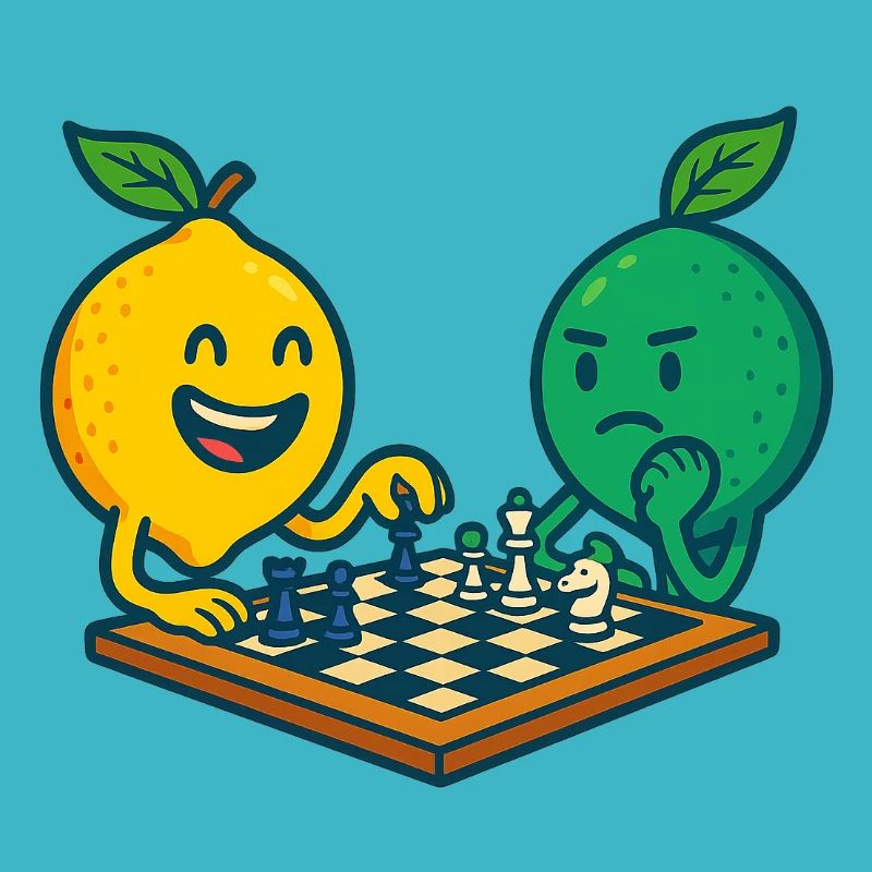 Duel d’échecs - citron contre citron vert