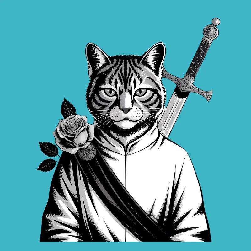 Die Samurai-Katze, die Bushido-Katze