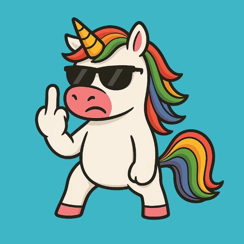 Mittelfinger Einhorn