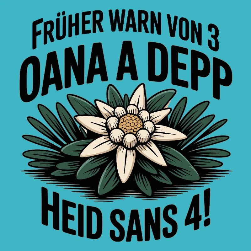 Frueher warn von 3 oana a depp - Heid sans 4!