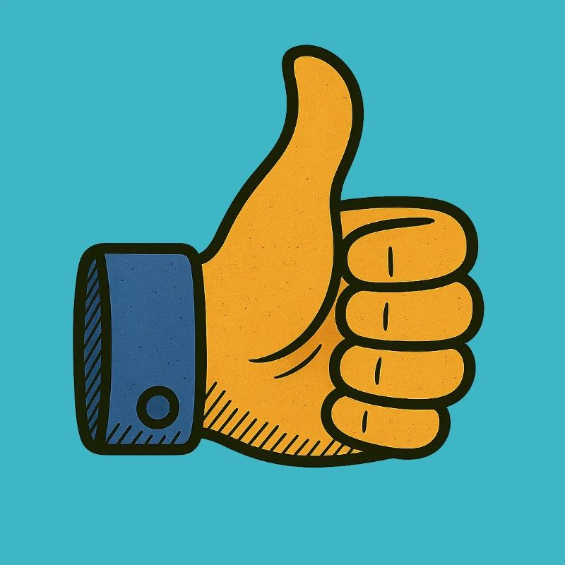 Pouce levé – l’approbation rétro avec style