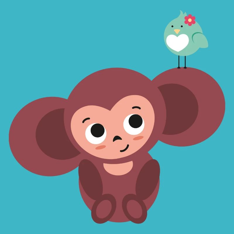 kleiner Affe mit Vogel