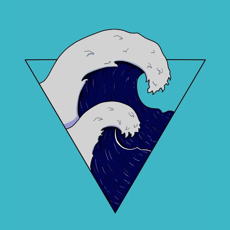 Vague Ocean Wave Illustration