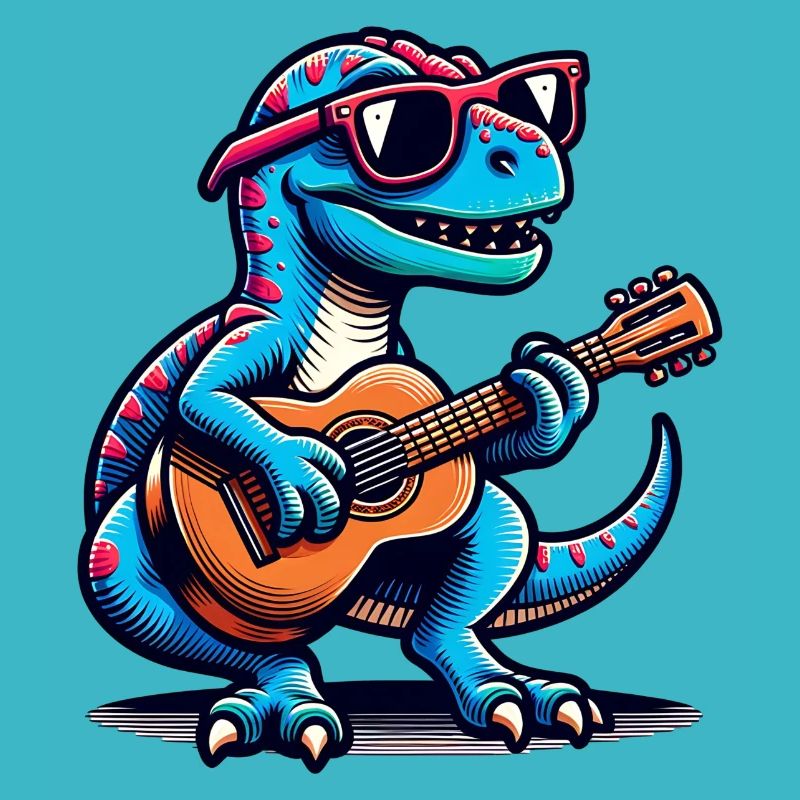 Dino Guitarist Einzigartiges Design