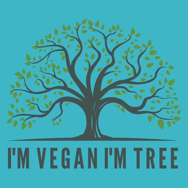 ICH BIN VEGAN I M BAUM