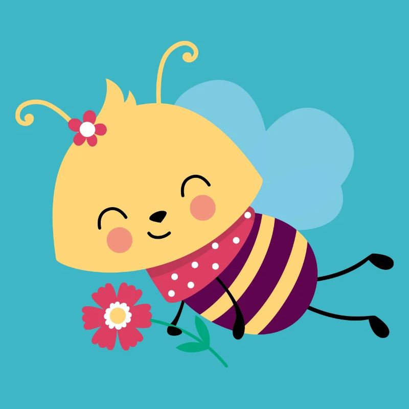 Bee with flower