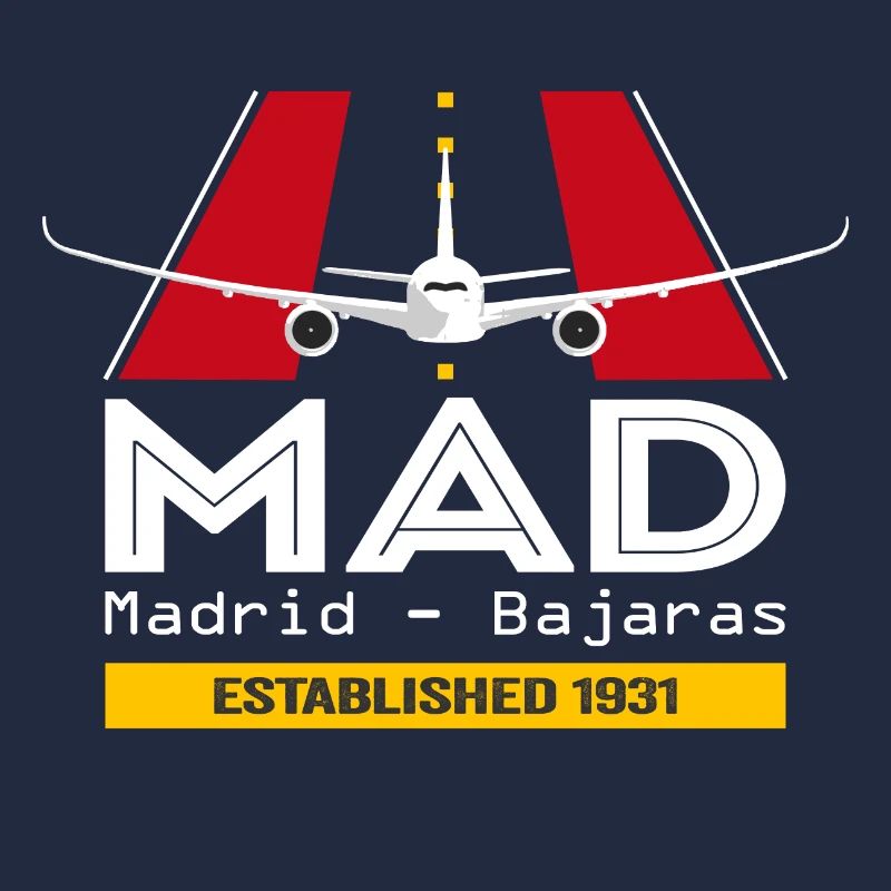 MAD Flughafen Madrid Spanien - Plane Design