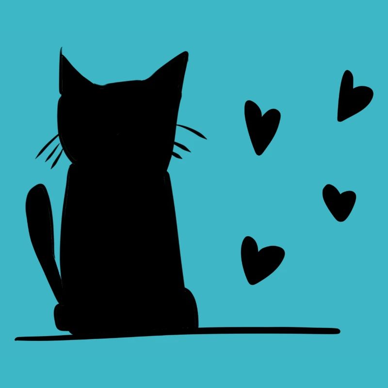 Katze Herzen Symbol