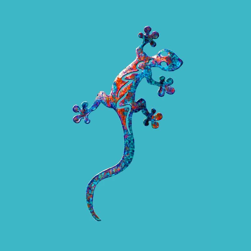 Echse in Blau
