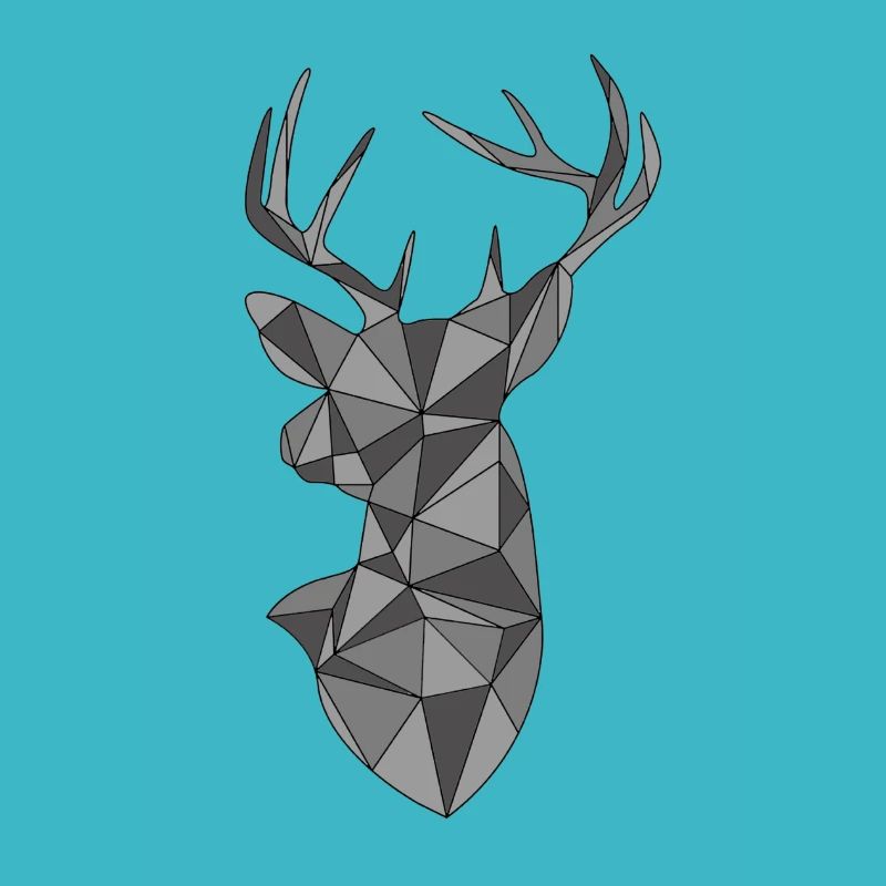 deer geometric shape hirsch geschenkidee