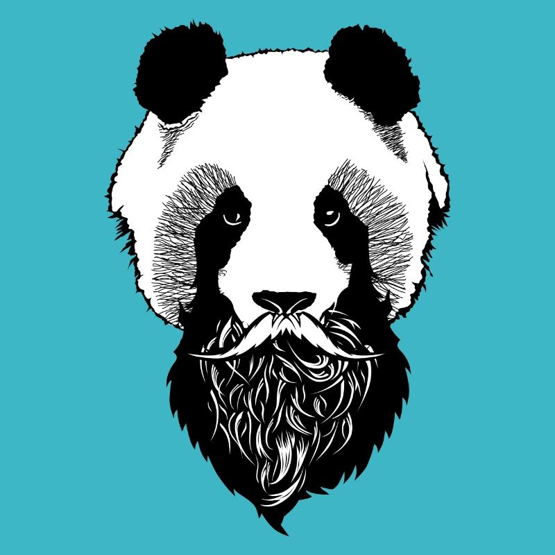 panda head mustache mustache mustache bearded beard