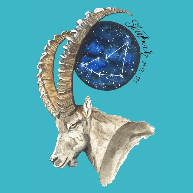 Sternzeichen Steinbock mit Datum und Sternbild