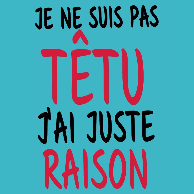 je ne suis pas têtu j'ai juste raison