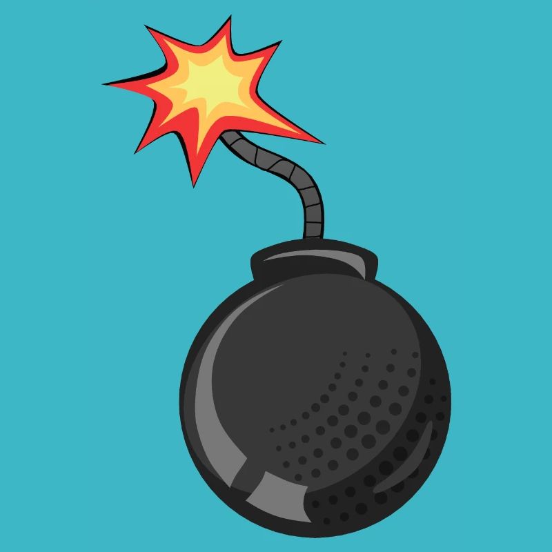 bomb meche drawing flame