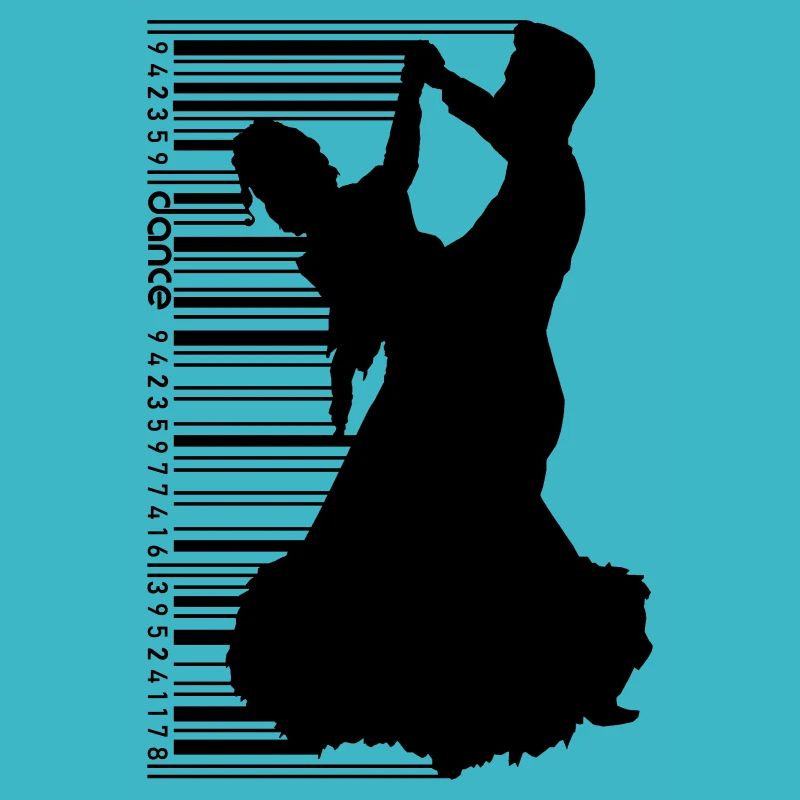 Dance pair in QR Code Style