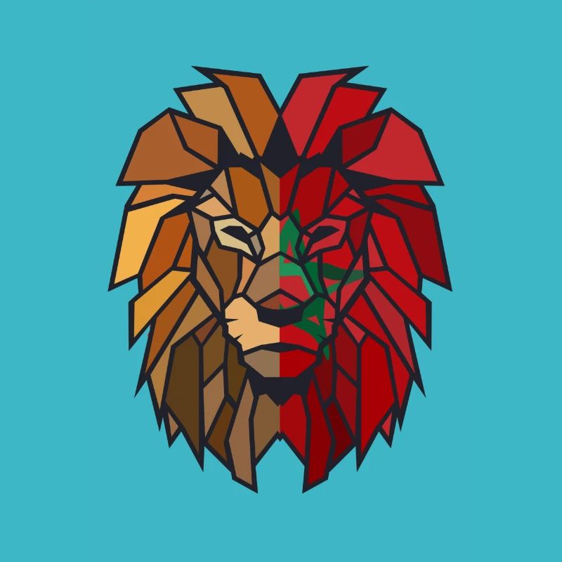 Marokko Löwe Polygon