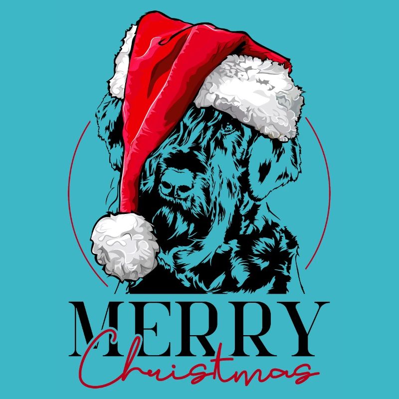 Père Noël GÉANT SCHNAUZER Joyeux Noël Wilsigns