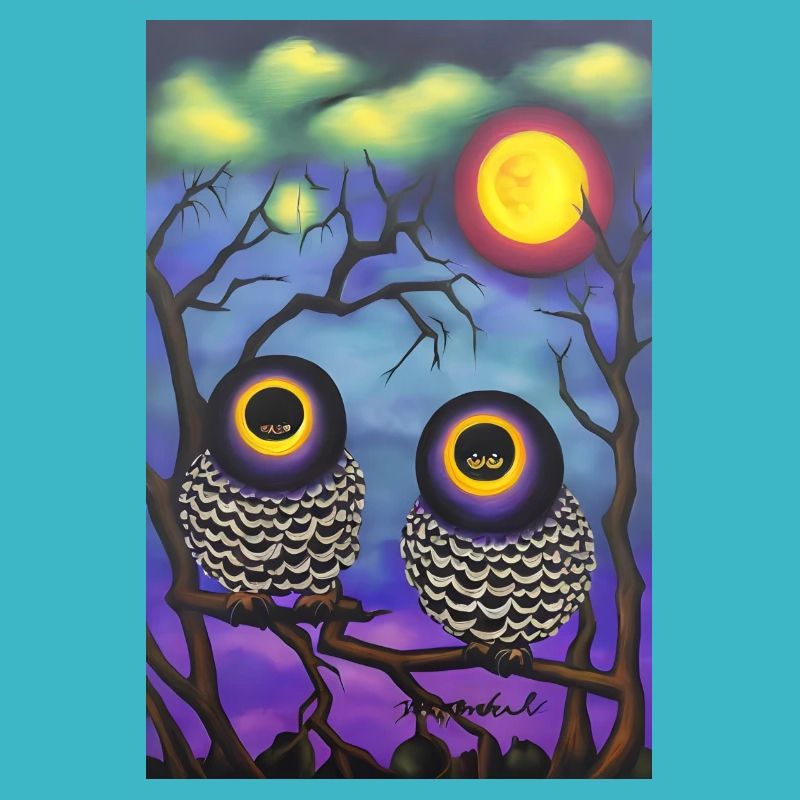 Owls in the Moon