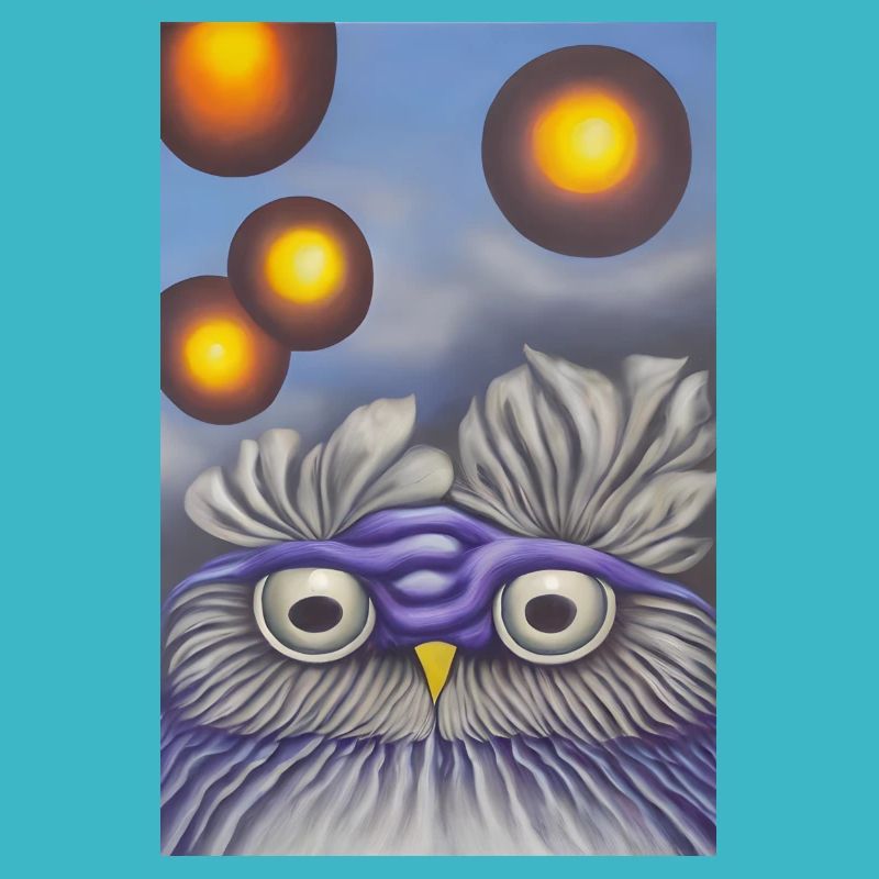 Hibou avec lune