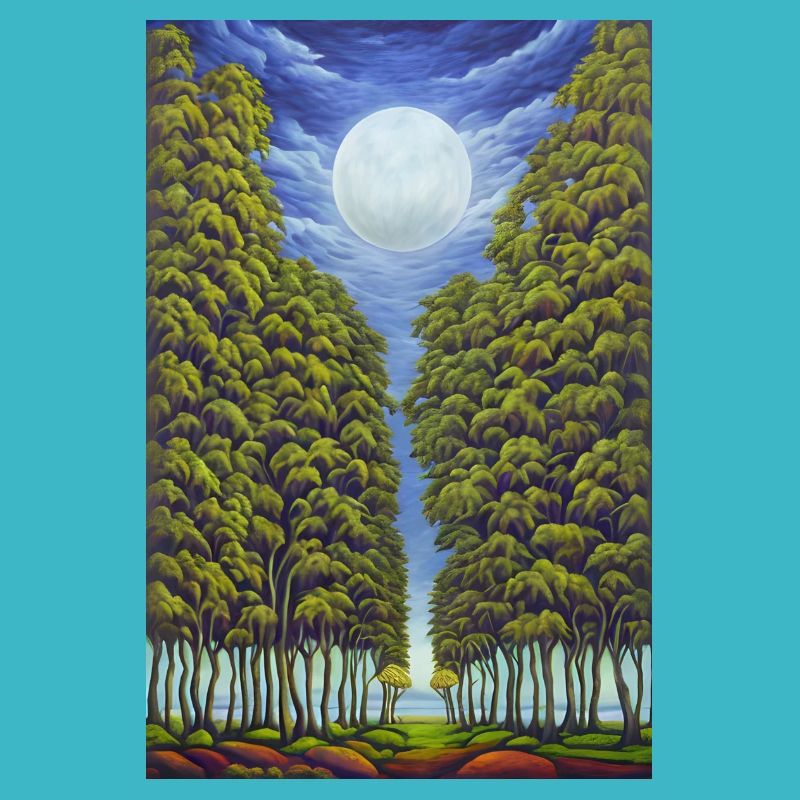 Avenue avec lune