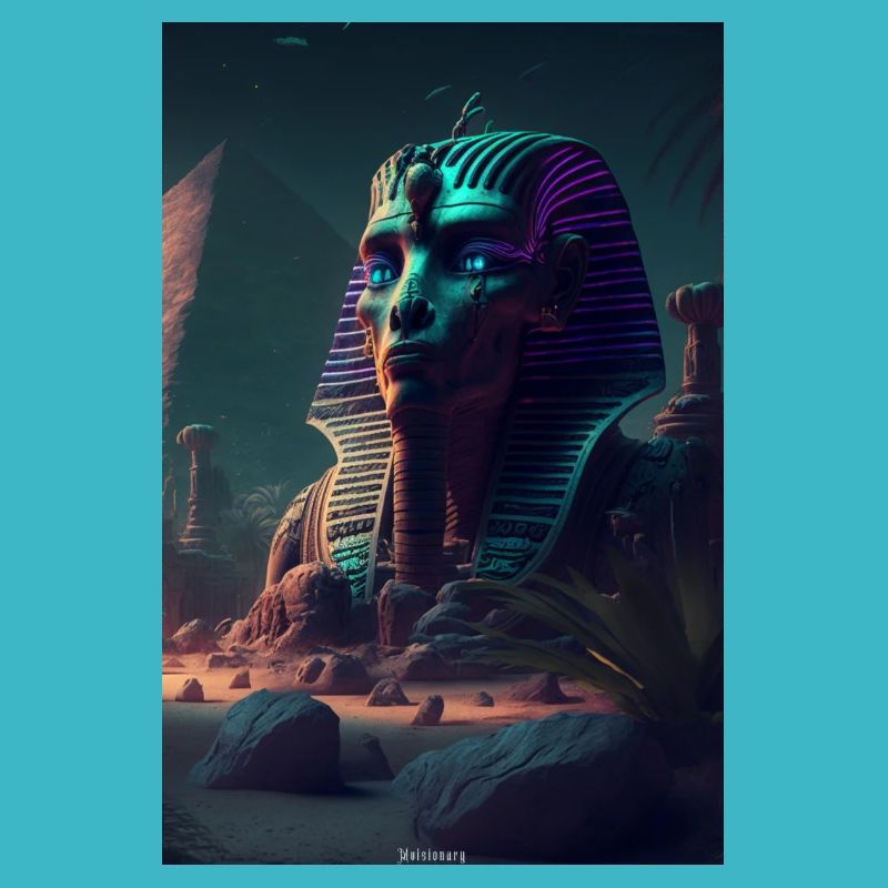 Sphinx d’un pharaon extraterrestre de l’Égypte ancienne