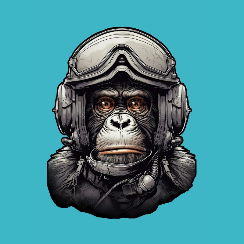 Pilot Monkey Digitale Kunst