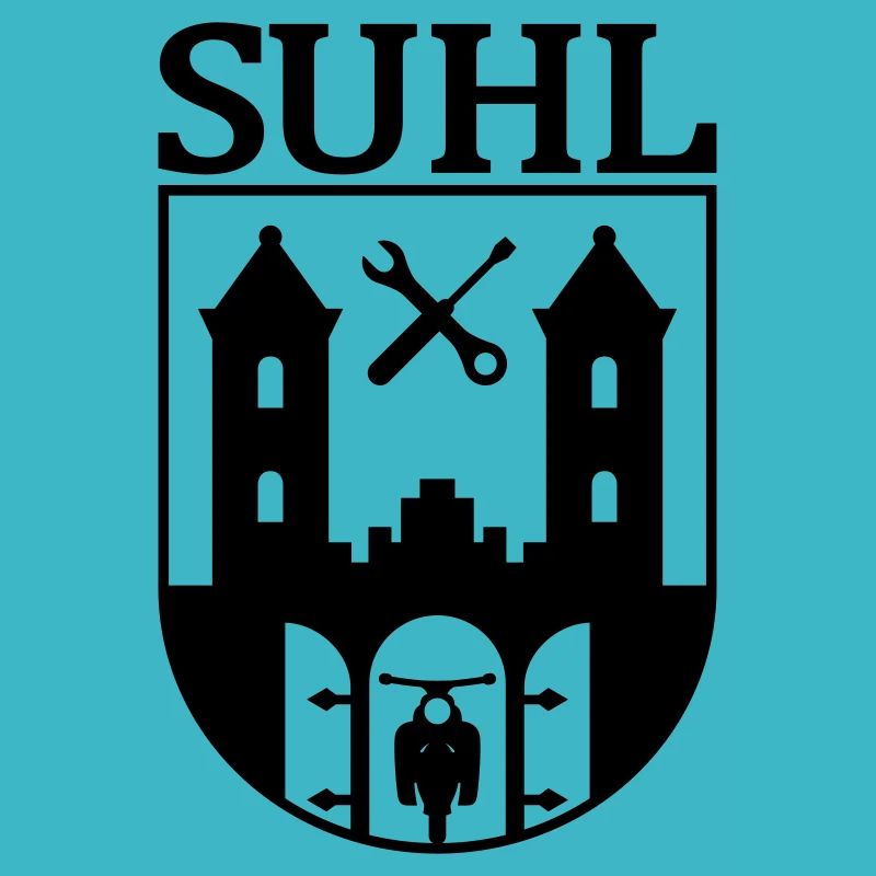 Suhl Emblem with Simson Star Sparrowhawk Hawk