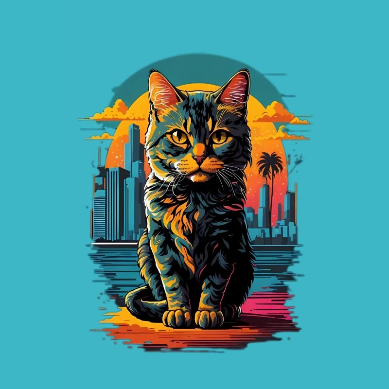 Chat dans la ville