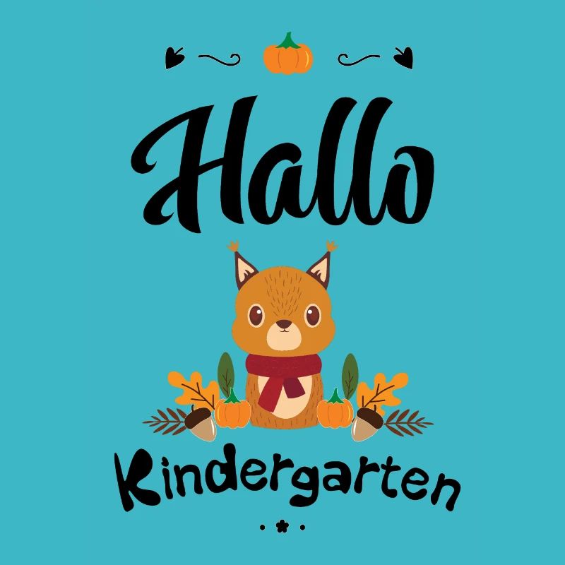 süßes Eichhörnchen Design mit Herbstmotiven