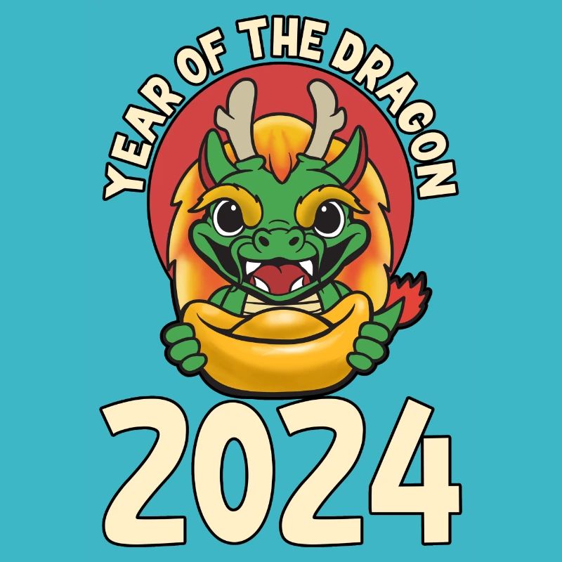 Chinesisches Neujahr Drache China Asian I Geschenk