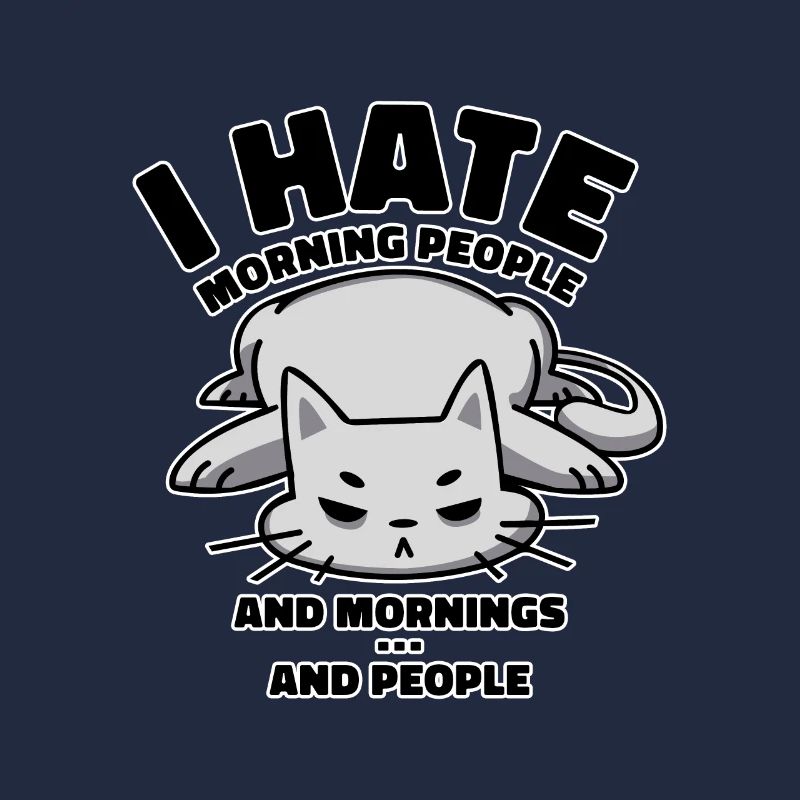 Cute kitty cat owner morning grumpy cats