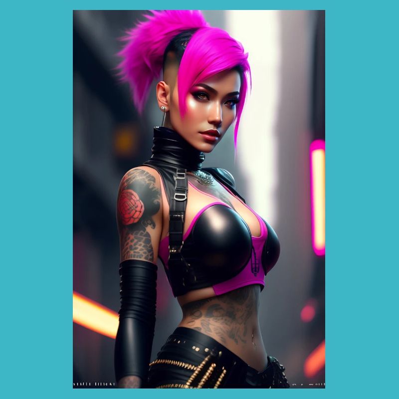 Cyberpunk-Mädchen